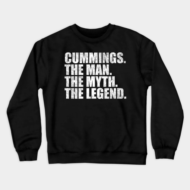 Cummings Legend Cummings Family name Cummings last Name Cummings Surname Cummings Family Reunion Crewneck Sweatshirt by TeeLogic